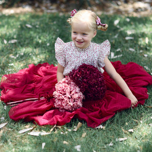 sakura smock - festive floral