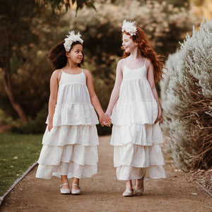 flamenco frock - vanilla washed linen