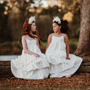 flamenco frock - vanilla washed linen
