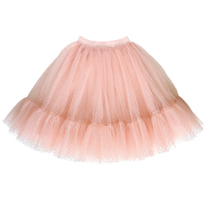 romantic tutu - blush pink flock spot tulle
