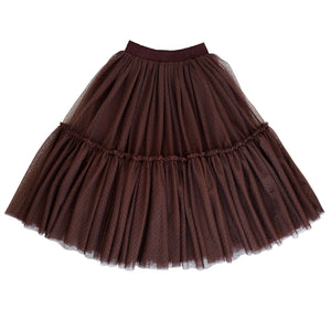 nutcracker tutu - chocolate hail spot tulle