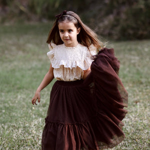 nutcracker tutu - chocolate hail spot tulle