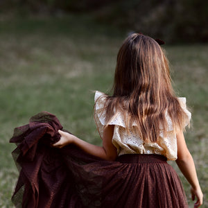 nutcracker tutu - chocolate hail spot tulle