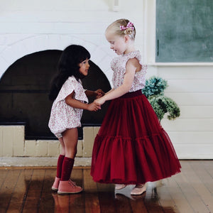 nutcracker tutu - cranberry hail spot tulle