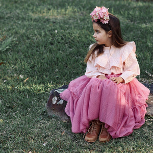 nutcracker tutu - vintage rose hail spot tulle