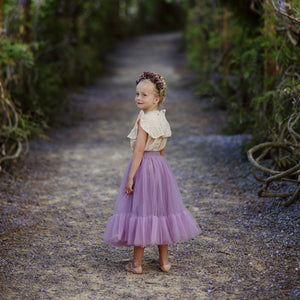 romantic tutu - sugar plum flock spot tulle