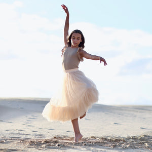 romantic ruffle tutu - oatmeal tulle