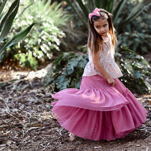 nutcracker tutu - vintage rose hail spot tulle