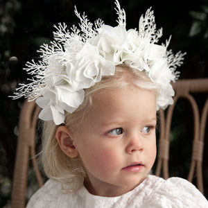 alexandra flower crown - ivory blooms