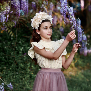florence flower crown - antique cream blooms