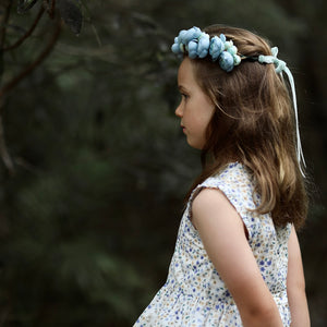 astrid flower crown - duck egg blooms