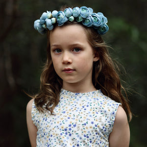 astrid flower crown - duck egg blooms