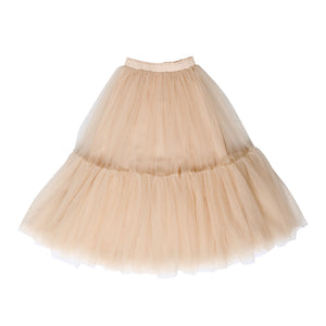 ANTIQUE CREAM LADIES ROMANTIC LENGTH TULLE TUTU SKIRT