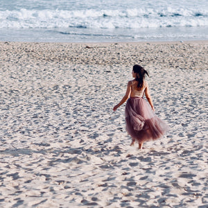 AUBRIE ELLE INES DEAUVILLE MAUVE WOMENS TUTU SKIRT