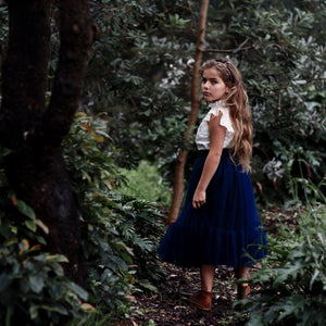 Navy Blue tulle tutu skirt for toddlers and tweens