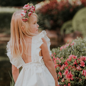 MABEL RUFFLE PINAFORE DRESS BACK DETAIL