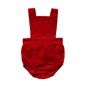 Mackenzie cherry baby cord unisex Christmas romper
