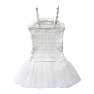pirouette tutu playsuit - ivory crepe
