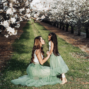 romantic ruffle tutu - basil tulle