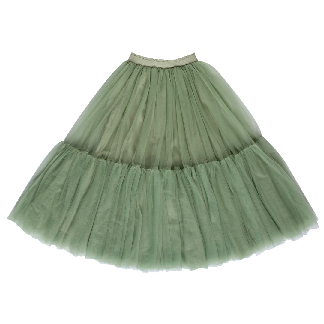 Women's basil green tutu skirt with matching girls tutu
