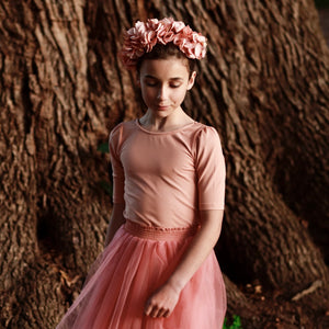 SILK FLOWER CROWN IN BURNT FIG HYDRANGEAS FOR GIRLS