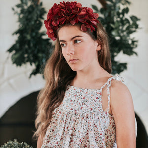 celeste camisole - evergreen yuletide floral