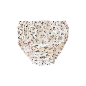 Blush Geranium Floral Baby Bloomer front view