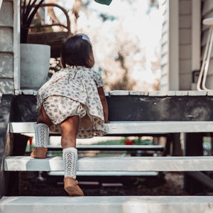 Lilac floral toddler girls baby bloomer back view