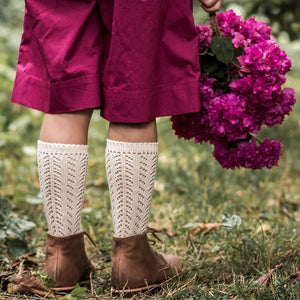 CHAI GIRLS KNEE-HIGH LACE SOCKS