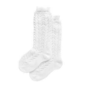 WHITE CONDOR LACE KNEE HIGH SOCKS