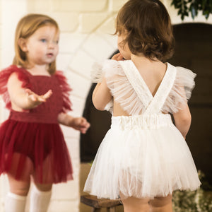 prancer playsuit - ivory lucia broderie