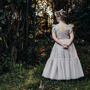 dixie flutter bodysuit - mushroom pima cotton