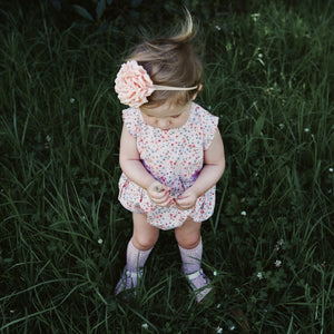 enid romper - blush confetti floral