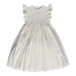 EVANGELINE CREAM EMBROIDERED COTTON FIRST COMMUNION DRESS