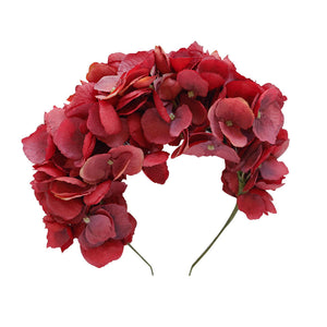 FLORENCE CHERRY RED SILK FLOWER CROWN FOR GIRLS