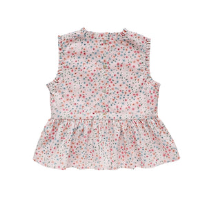posie peplum blouse - blush confetti floral