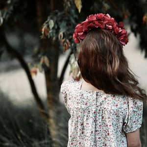 holly dress - evergreen yuletide floral