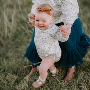 MUSTARD YELLOW VELVET BOW FOR TODDLER GIRLS