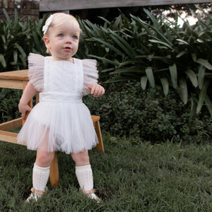 prancer playsuit - ivory lucia broderie