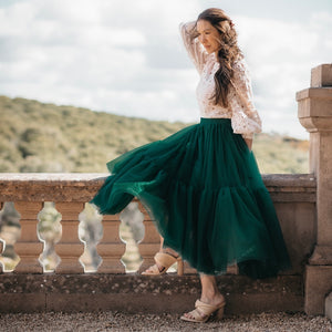 ines romantic tutu - evergreen tulle
