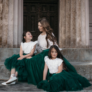 ines romantic tutu - evergreen tulle