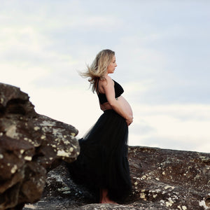 SIDE VIEW OF INES WOMENS LONG TUTU SKIRT