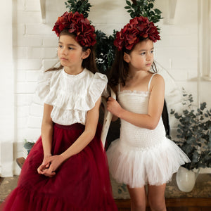 pirouette tutu playsuit - ivory crepe