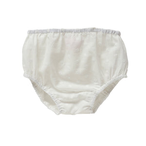 double ruffle bloomer - ivory daisy voile