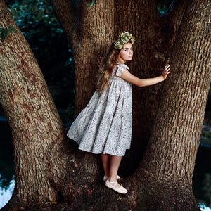 ivy dress - evergreen yuletide floral