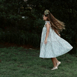 ivy dress - evergreen yuletide floral