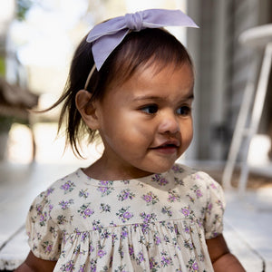 Baby Girl's Light Purple Velvet Bow Headband