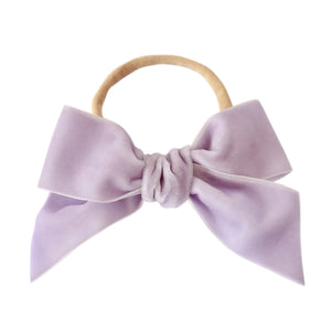 Lilac oversized velvet hairbow for girls