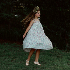 ivy dress - evergreen yuletide floral