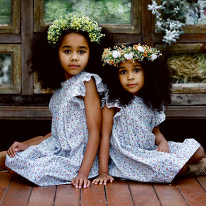 luella flower crown - yellow gypsophila